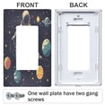 thumbnail image 3 of Yayeee Rocker Switch Wall Plate 2-Gang 4.7"x4.6" Home Decorative Outlet Cover, Astronaut Space, 3 of 6