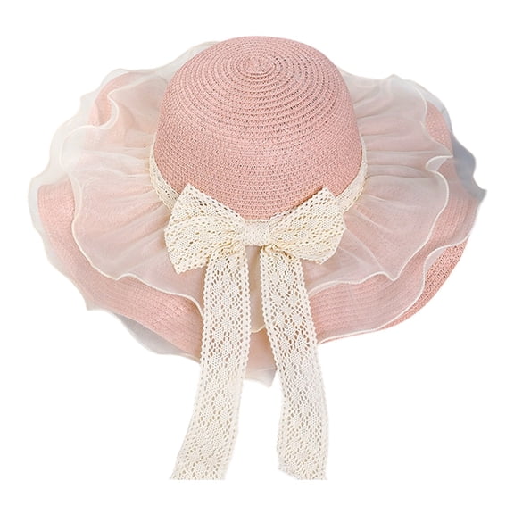 AWZXDE Wide Brim Straw Sun Hat For Women Men Versatile Comfortable Accessory Beach Hiking Daily Wear