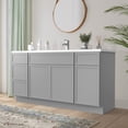 thumbnail image 4 of Vanity Art 69" Freestanding Bathroom Vanity Cabinet without Top in Gray, 4 of 6