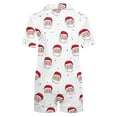 thumbnail image 3 of Women Christmas Pajama Set Short Sleeve Shorts Sleepwear Two Piece Pjs Holiday Santa Print Nightwear, 3 of 8