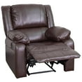 thumbnail image 4 of Pemberly Row Contemporary Leather Recliner with Pillow Back in Brown, 4 of 4