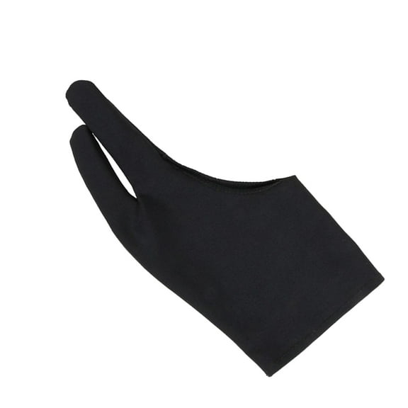 Sparsain 1pc Black Two Finger Anti-Fouling Artist Glove for Graphic Drawing Pen Display