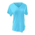 thumbnail image 4 of Summer Tops for Women Long Sleeved Women's Shirts Tee Shirts Girls 100 Polyester Women Workout Shirt Light Women's Long Sleeve Tee Sleeve T Shirt T Summer Light Blue 2XL, 4 of 4