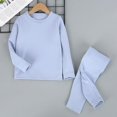 thumbnail image 5 of Conjunto de ropa interior térmica para niños, calzoncillos largos para niños con suéter de algodón acolchado de vellón, pijamas de invierno, 5 of 5
