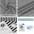 thumbnail image 6 of Blackout Curtains for Bedroom, Black White Stripe Room Darkening Window Drapes for Living Room, Modern Minimalist Geometric Striped Thermal Insulated Grommet Curtains, 27.5x39 inch, 2 Panels, 6 of 9