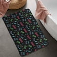 thumbnail image 2 of Neon Controllers Games Icons Black Pattern Bathroom Rugs Mat,Non Slip Microfiber Bathroom Rug,Rubber Backing,Soft Bathroom Mats for Bathroom Floor,Tub and Shower,20x32in(50x80cm), 2 of 5