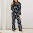 thumbnail image 2 of Lsque Sunflowers Pattern Long Sleeve Pajama Set for Women - Soft 2-Piece Sleepwear and Loungewear Set with Pockets, Comfy Nightwear-Medium, 2 of 7