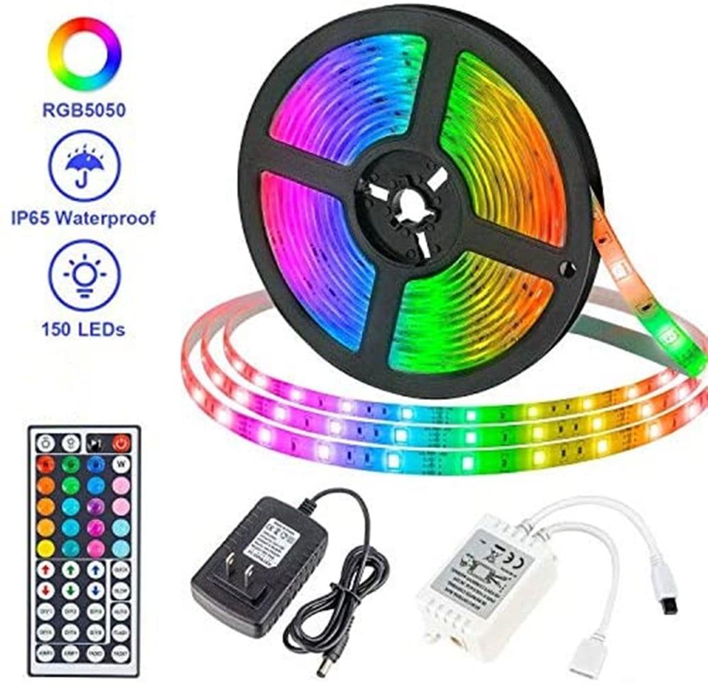 Details about   Led Strip Lights 16.4ft RGB Led Room 5050 Tape  Home Party Decor Color Changing 