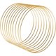 thumbnail image 1 of Sntieecr Paquete de 4 anillos de aro florales de metal grandes de 12 pulgadas, corona de macramé, anillo de aro dorado para manualidades, decoración de bodas y coronas navideñas, atrapasueños y manual, 1 of 4