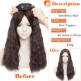 thumbnail image 3 of SEGO Clip in Hair Extension Full Hair Topper Long Synthetic Hair Loose Corn Wave Style Curly Clip on Secret Toupee Top Hairpiece for Thinning Hair Middle Part, 3 of 7