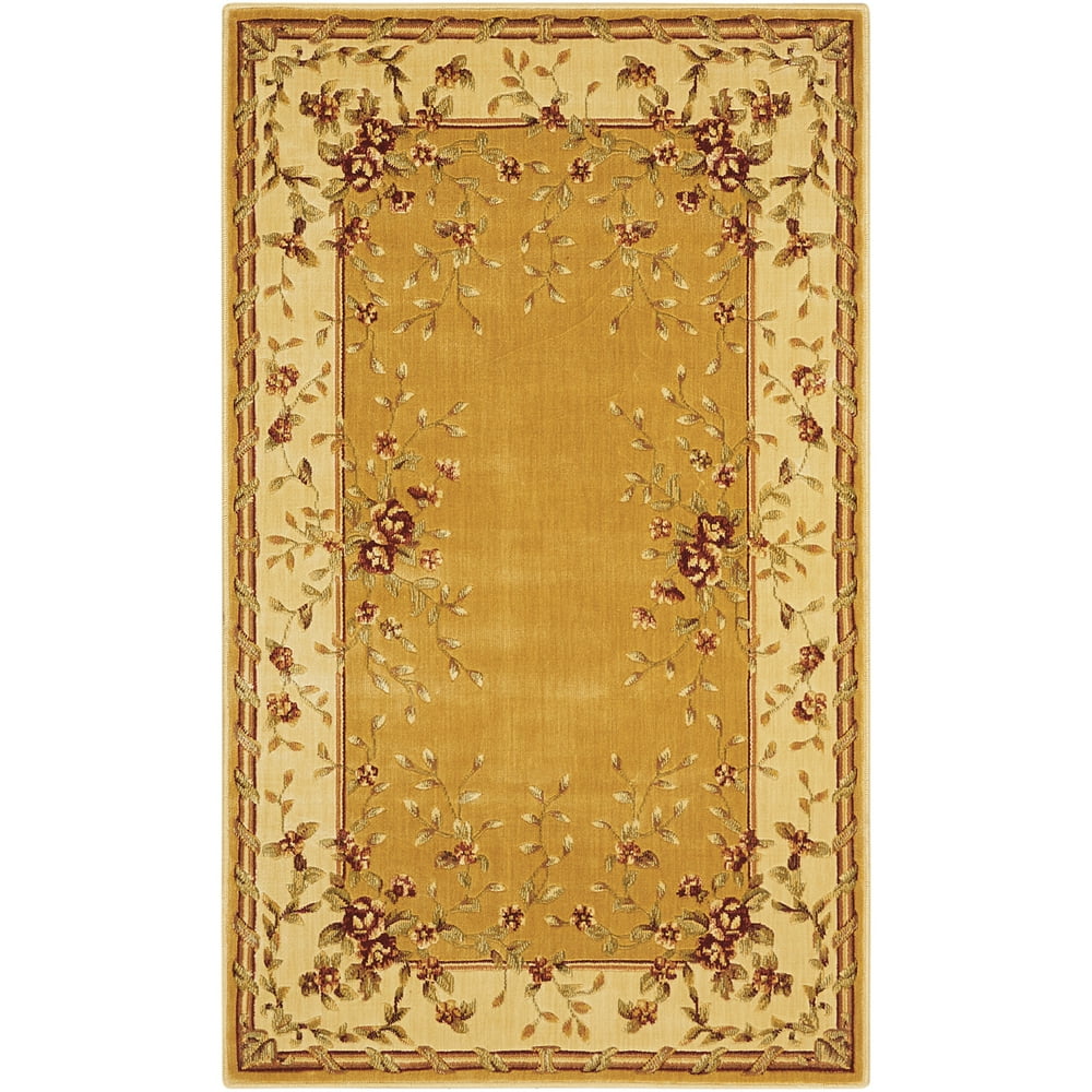 Nourison CM03F Traditional Area Rug Gold 3' x 5' Contains Latex