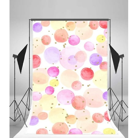 Image of Polyester Fabric Photography Backdrop 5x7ft Hand Painted Watercolor Children Baby Kids Portraits Props Shooting Video Studio