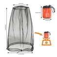 thumbnail image 2 of Breathable Beekeeper Head Net with Drawstring for Outdoor Hiking and Face Guard Mesh for Men Women, 2 of 3