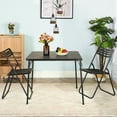 thumbnail image 2 of FurnitureR 33.5-inch Square Foldable Table with PU Padded Tabletop, Portable Folding Card Table Collapsible Legs Saving Space for Indoor/Outdoor Home, Parties, Picnics, and Games, No Assembly, Black, 2 of 7