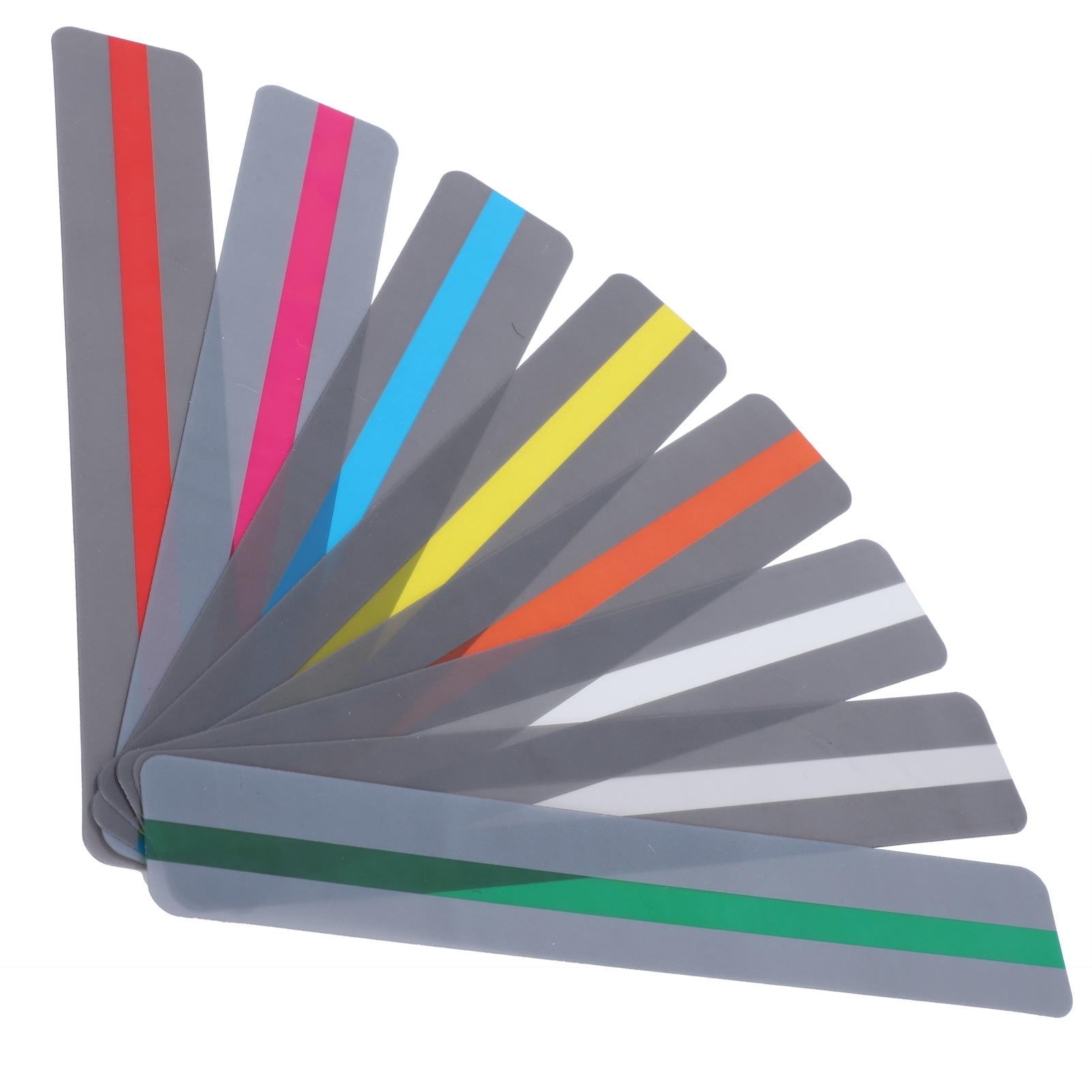 LAZIOEGR 8‑Pack Guided Reading Strips – Color‑Coded PVC Overlays, Bright Transparent Highlights, Small Bookmark Tool for Kids & Beginners