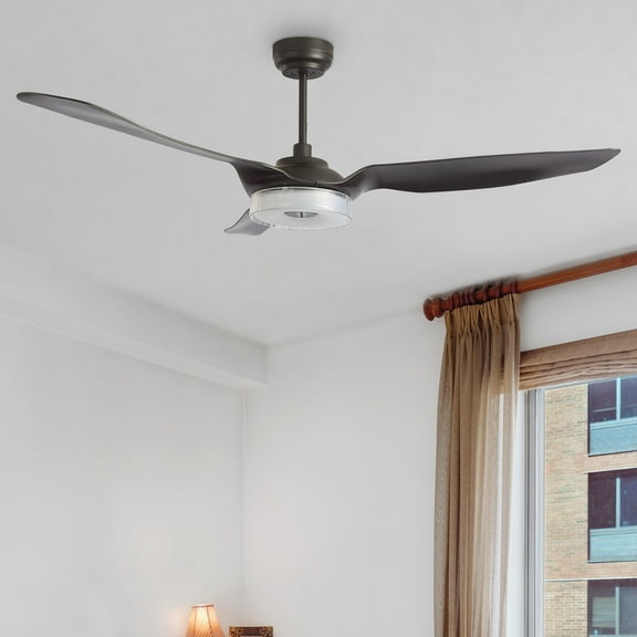 CARRO Felix 60-inch Indoor Smart Ceiling Fan, Dimmable LED Light Kit & Remote, Works with Alexa/Google Home/Siri Black