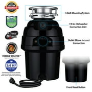 Waste Maid Deluxe 3/4 HP Continuous Feed Garbage Disposal 10-US-WM-458-3B