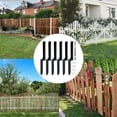 thumbnail image 6 of Xianers 6PCS Fence Post Anchor Kit, Heavy Duty Steel Fence Post Repair Stakes, Fence Post Anchor Ground Spike for Repairing Tilted Broken Wooden Fence Post, Black, 6 of 6
