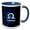 Blue/White, variant on 3drose, Western Astrology Libra Symbol with Starry Space Background., 11oz Two-tone Green Mug