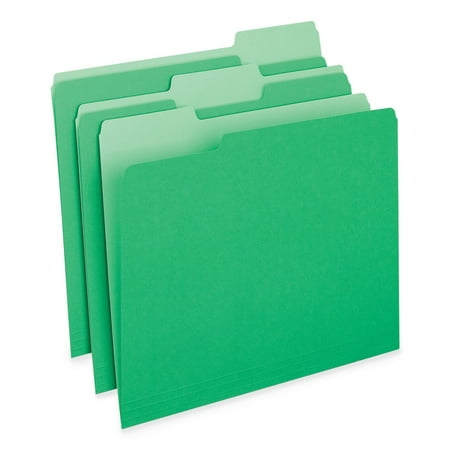 UPC 087547105023 product image for UNIVERSAL File Folders 1/3 Cut One-Ply Tab Letter Green/Light Green 100/Box 1050 | upcitemdb.com
