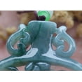 thumbnail image 3 of Certified Green Burma 100% Natural A Jade jadeite Pendant Phoenix Bird Lotus Flower Vase Necklace 660322 TN, 3 of 10