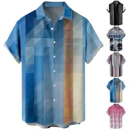 

Mens Crewneck Shirts Stylish Retro Costume Plus Size Men