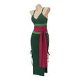 thumbnail image 2 of Female Zoro Green Sexy Dress With Belt Full Set Party Full Suit Outfit Women Adult, 2 of 7