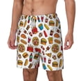 thumbnail image 2 of Balery Hot Dog Pizza Mens Swim Trunks Swim Shorts for Men Quick Dry Inseam Beach Shorts with Compression Liner Pocket-Large, 2 of 9