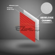 EZAUTOWRAP 3D Carbon Fiber Textured Black Shiny Car Vinyl Wrap Sticker Decal Film Sheet Decoration