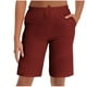 thumbnail image 2 of Pantalones de dormir de cinco cuartos informales finos de color liso para mujer, 2 of 7