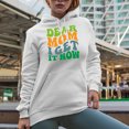 thumbnail image 2 of Dear Mom, I Get It Now, Groovy Retro Wavy Text Merch Gift, White Hooded Sweatshirt or Hoodie, Small, 2 of 5