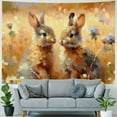 thumbnail image 4 of Nawypu Abstract Rabbit Animal Spring Painting Cute Bunny Hanging Tapestry Painting, 4 of 6