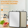 thumbnail image 3 of Vesteel Stainless Steel Cutting Board, Double Sided Steel Cutting Boards for kitchen, non toxic Chopping Board, 3 of 7