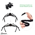 thumbnail image 5 of Spencer 75CM 30" Mini Plush Realistic Black Hairy Spider Haunted House Adjustable Long Feet Halloween Spider Decoration "Black", 5 of 6