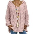 thumbnail image 2 of Innerwin Chandail d'Hiver Chaud pour Femmes Chic à Manches Longues Confortable Rose L, 2 of 4