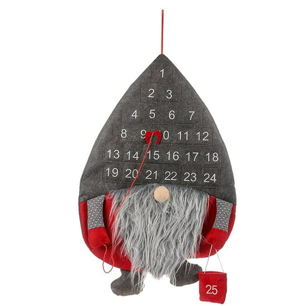 Cuenta Regresiva De Navidad Calendario Colgante De Santa De Fieltro Calendario De Adviento De Navidad Para La Decoración Del Árbol De Navidad Inevent HA042981-01