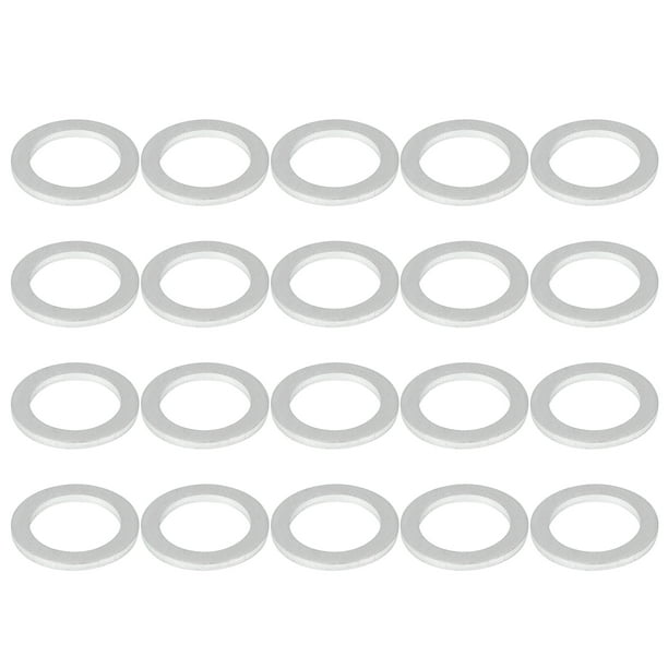20pcs Durable M20 Silver Tone Oil Drain Plug Gaskets Replacement for