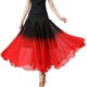 thumbnail image 2 of Falda de baile folclórico de práctica lírica de salón de gasa de Color degradado para mujer, 2 of 4