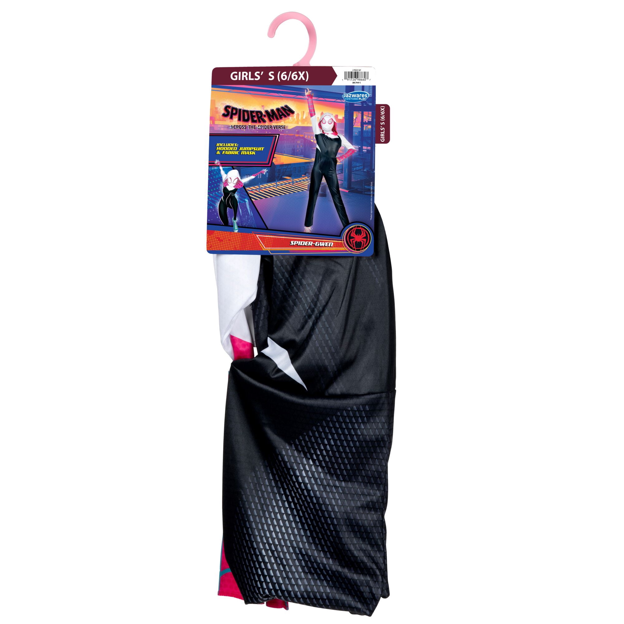 Marvel Spider Gwen Halloween Costume for Children, Girls' Size S (6), by Jazwares