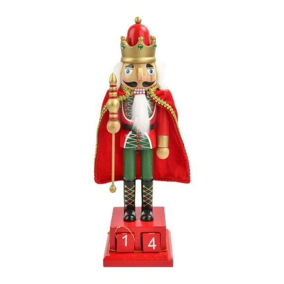 Rvaymup Christmas Decorations 15 Inch Calendar Wooden Nutcracker Soldier New Year Gift