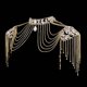 thumbnail image 1 of Cadena de hombro para el cuerpo perfecl joyería brillante Oro plata, 1 of 8
