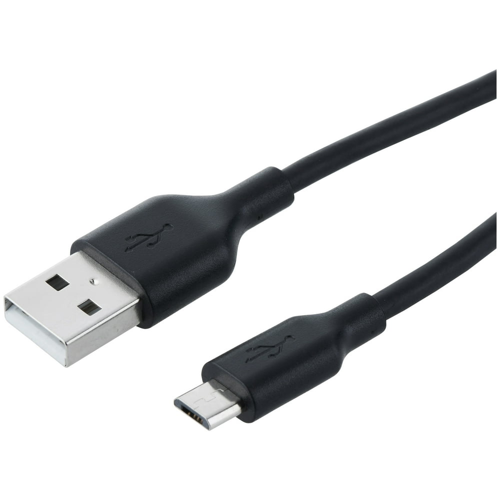onn. 10' MicroUSB Cable, Black