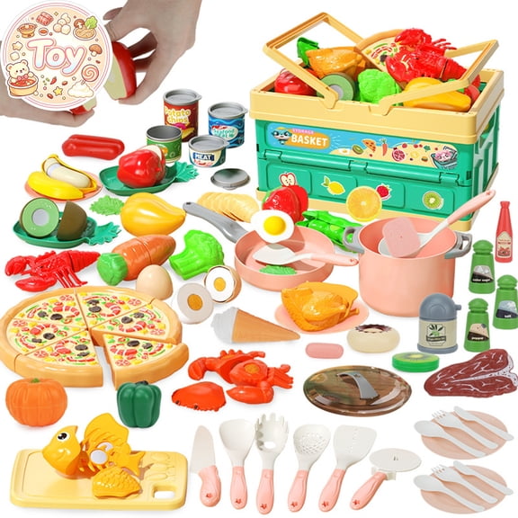 Mini Stove Kitchen Cookware Playset with Pots, Pans and Vegetables, Chef Cooking Pretend Play Toys, Kitchen Role Play Kit, Christmas Birthday Gifts, Toys for Toddler Baby Kids Boys Girls, Age 3 