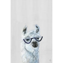 Marmont Hill Studious Llama II Canvas Wall Art