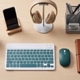 thumbnail image 5 of romoty Wireless Keyboard and Mouse Combo 9.6x5.9 Inch Army Green Slim Rechargeable Quiet Keyboard Mouse Set for Tablet Laptop Smartphone, 5 of 6