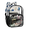 thumbnail image 2 of PVC Transparent Backpacks Clear Backpack for Travel and Outings Watercolor Blue Butterfly, 2 of 7