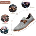 thumbnail image 4 of Men's Lightweight Sneakers Casual Breathable Fashion Mesh Comfort Driving Soft Flat Sole Athletic Canvas Walking Shoes Gray 9 US, 4 of 7