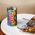 thumbnail image 3 of 20oz Coffee Tumblers Vibrant Tie Dye Symmetry Stainless Steel Vacuum Insulated Travel Tumbler Coffee Cups Mug with Lid and Straw with Cleaning Brush for Cold & Hot Drinks, 3 of 5