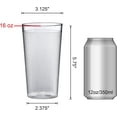 thumbnail image 3 of RUseeN 12 Piece Unbreakable Plastic Tumblers Drinkware, BPA-Free, Reusable Plastic Drinking Glasses for Home & Outdoors - Stackable, Lead-Free & Dishwasher Safe,16oz, 3 of 7