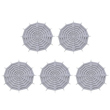 

BESTONZON 5pcs Sink Sewer Filters Spider Web Shaped Sink Garbage Mesh Filter Sewer Drain Net Filter for Kitchen Bathroom (Grey)